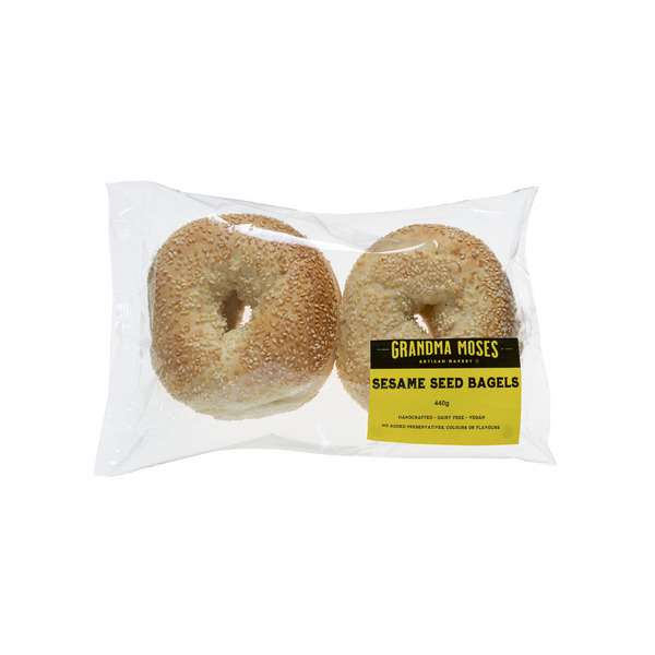 Buy Grandma Moses Sesame Bagels 4 Pack 440g Coles