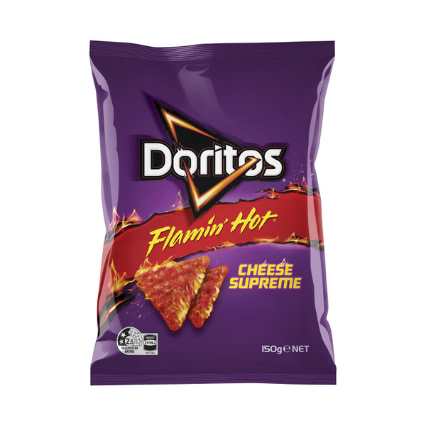 Doritos Corn Chips Cheese Supreme Flaming Hot