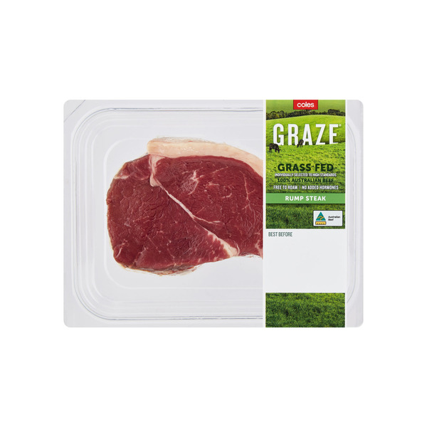 Buy Coles Graze Grassfed Beef Rump Steak 300g Coles