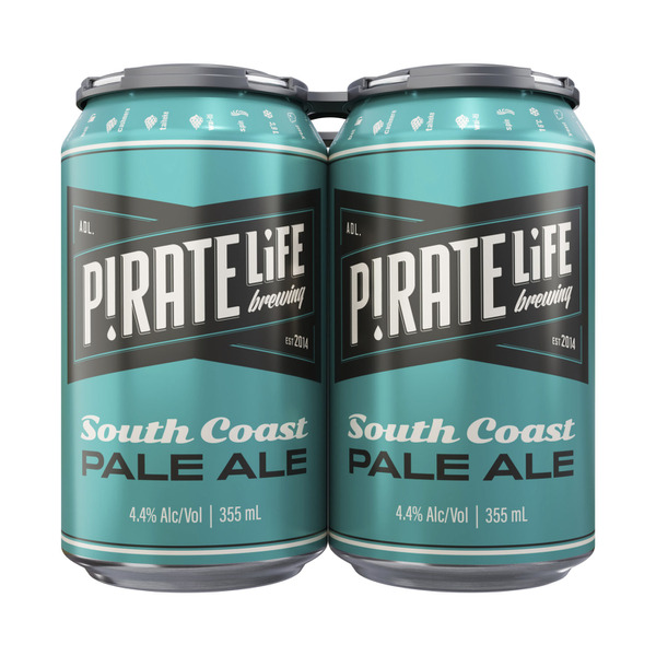 Buy Pirate Life South Coast Pale Ale Can 355mL 4 Pack Coles