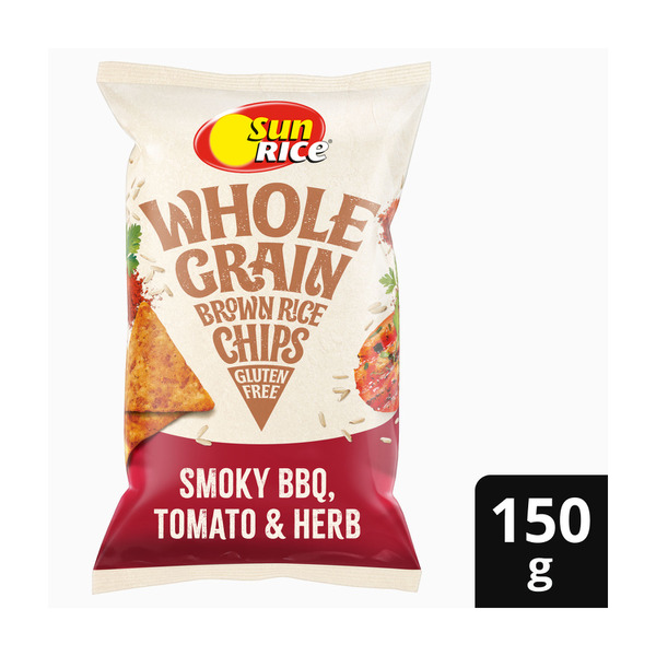 Sunrice Brown Rice Chips Smoky BBQ Tomato & Herb