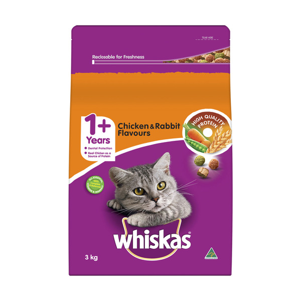 Whiskas Adult Dry Cat Food With Chicken And Rabbit | 3kg