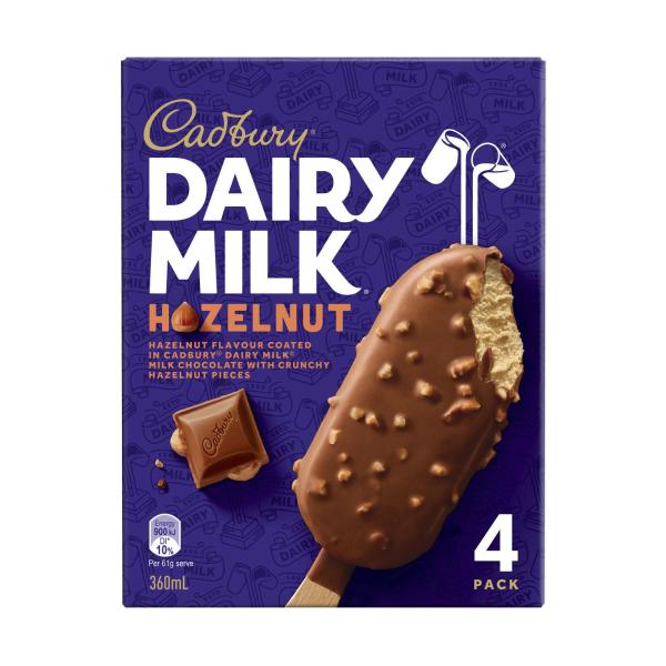 Dairy Milk Hazelnut Ice Cream 4 Pack