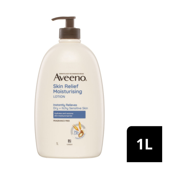 Aveeno Skin Relief Fragrance Free Body Lotion Shea Butter 72-Hour Intense Hydration Protect Extra Dry Itchy Sensitive Skin