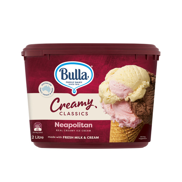 Bulla Creamy Classic Neapolitan Ice Cream