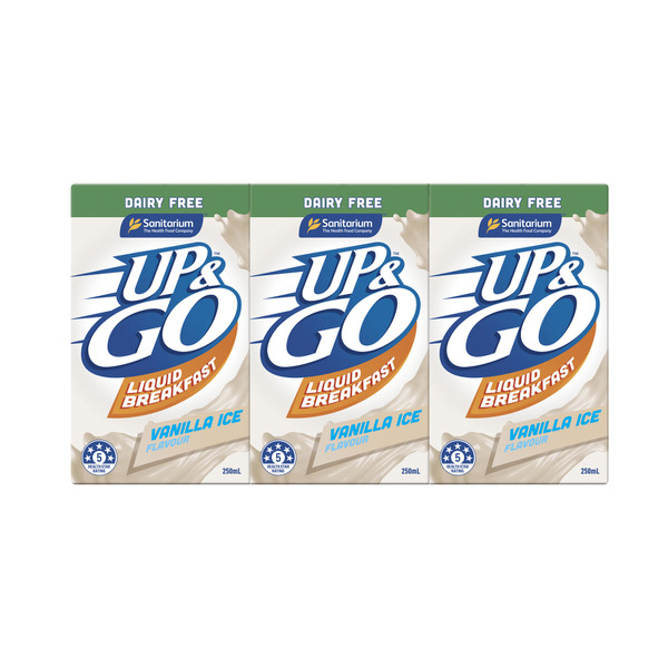 Sanitarium Up&Go Dairy Free Vanilla 3x250mL