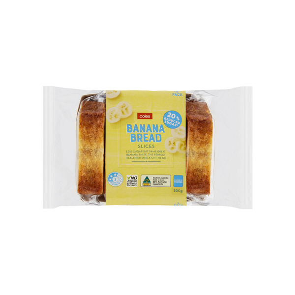 Buy Coles Reduced Sugar Banana Bread Slices 500g Coles