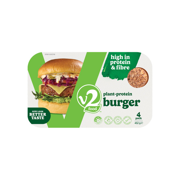 Calories in V2 Burger Plant Based 4 Pack calcount