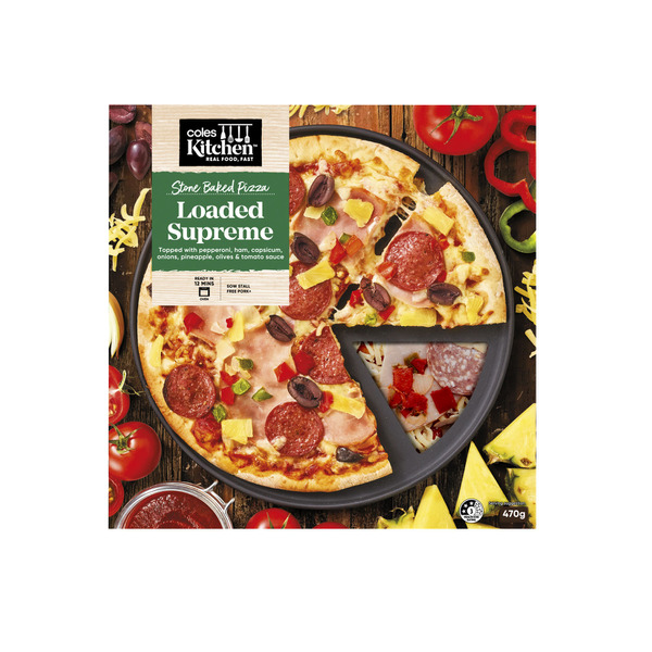 Buy Coles Kitchen Loaded Supreme Pizza 470g | Coles