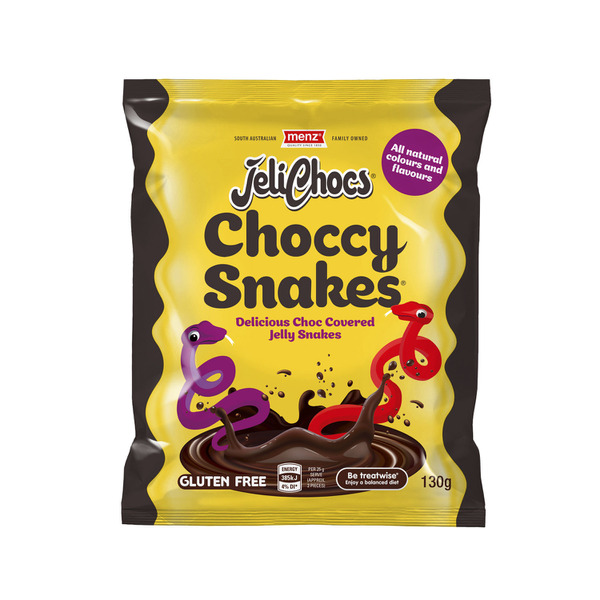 Buy Menz Jelichocs Choccy Snakes 130g | Coles