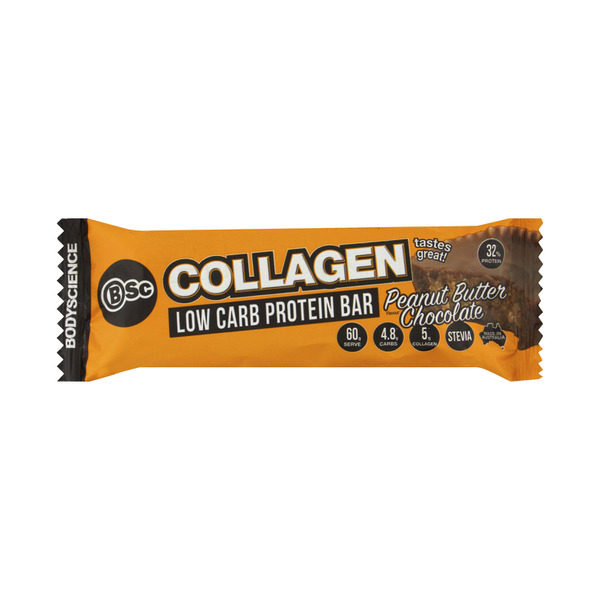 BSc Bodyscience Collagen Low Carb Protein Bar Peanut Butter Chocolate