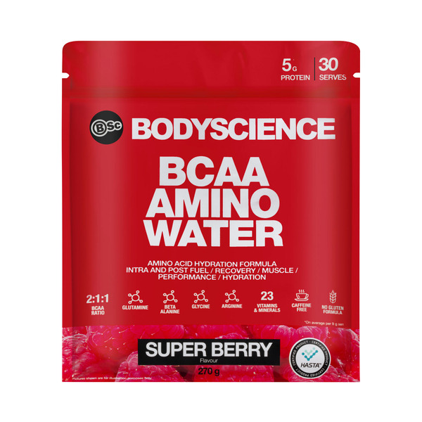 BSc Bodyscience BCAA Amino Water Super Berry 270g