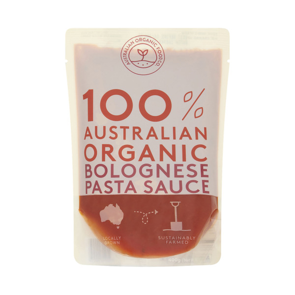 Buy Aofc Organic Bolognese Pasta Sauce Pouch 400g | Coles