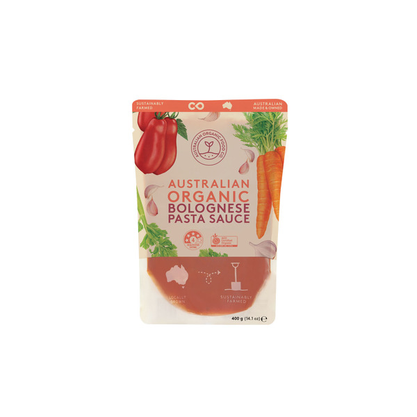 Buy Aofc Organic Bolognese Pasta Sauce Pouch 400g | Coles