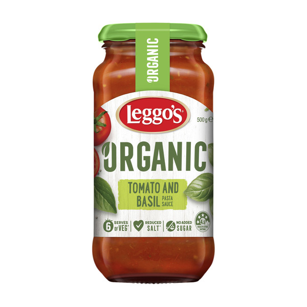 Buy Leggo's Organic Tomato & Basil Pasta Sauce 500g | Coles