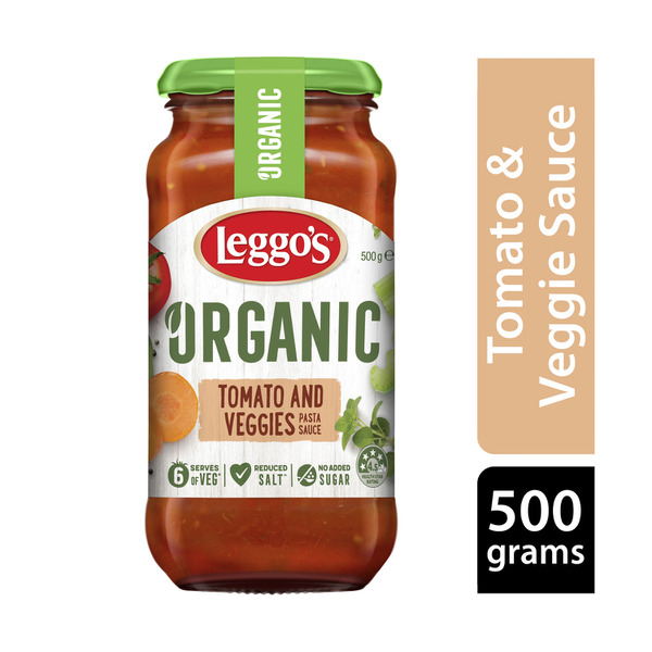 Buy Leggo's Organic Tomato And Veggies Pasta Sauce 500g
