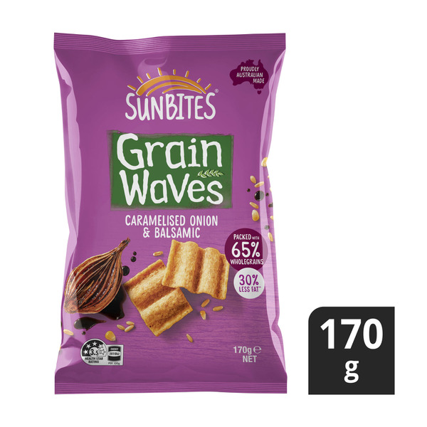 Sunbites Grain Waves Caramelised Onion And Balsamic Vinegar Chips 170g