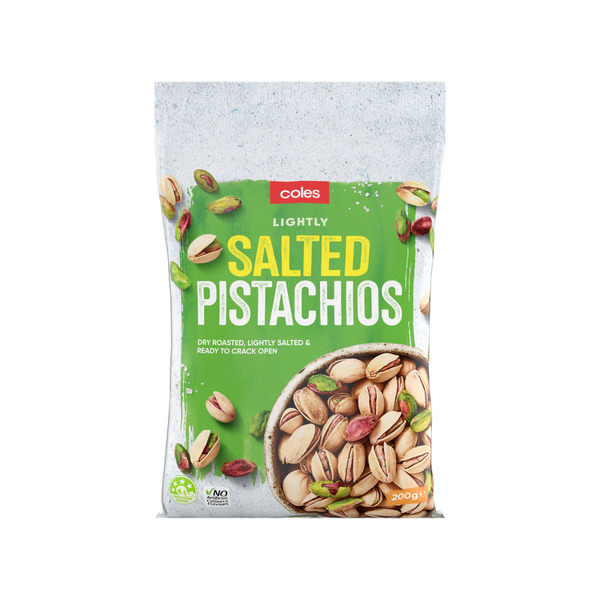 Calories in Coles Roasted & Salted Pistachios 200G