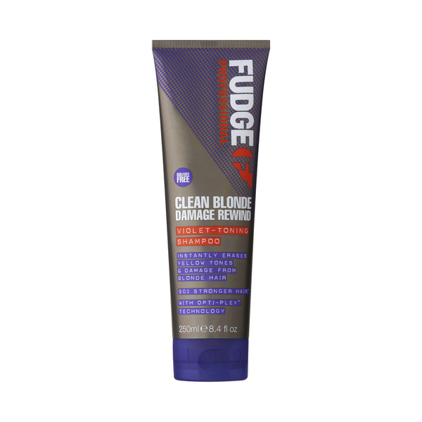 Fudge Professional Clean Blonde Damage Rewind Violet Purple Toning Shampoo