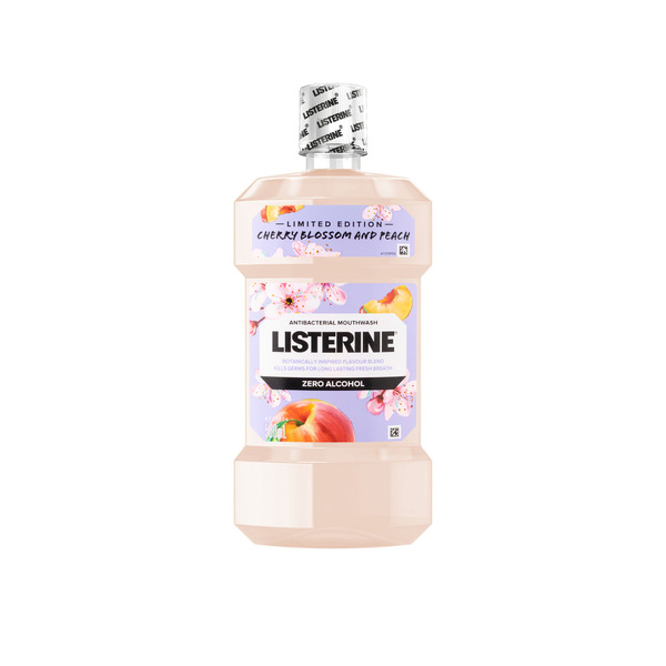 Listerine Zero Alcohol Antibacterial Mouthwash Limited Edition Cherry Blossom & Peach