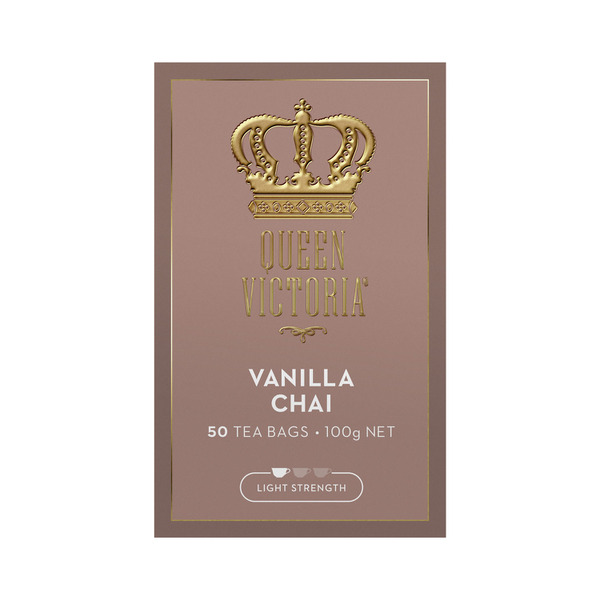 Buy Queen victoria tea bags Vanilla chai tea bags 50 pack | Coles