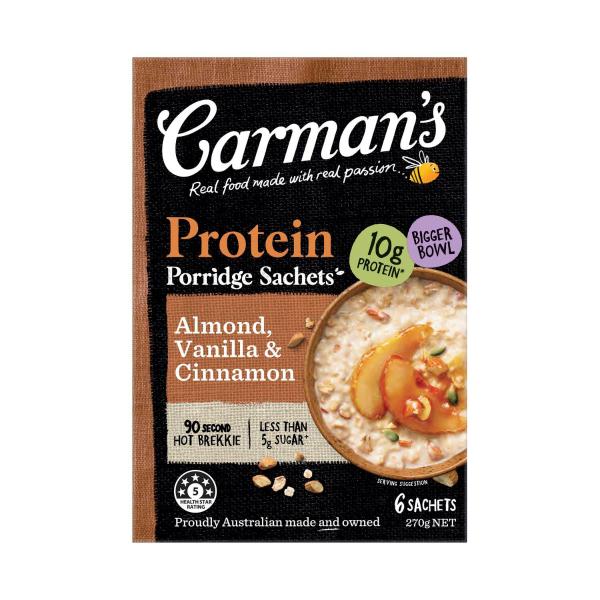 Porridge Sachets Protein Rich Almond Vanilla & Cinnamon 6 Pack