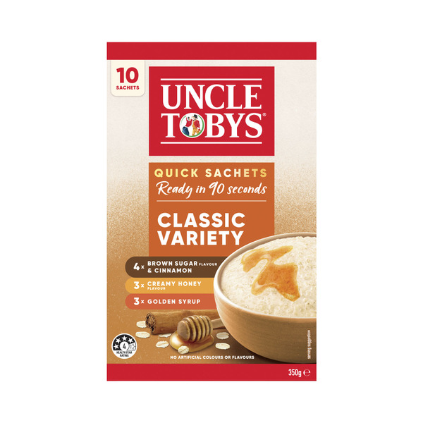 Uncle Tobys Oats Quick Sachets Classic Variety