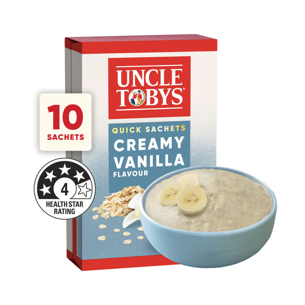 Calories in Uncle Tobys Oats Quick Sachets Creamy Vanilla
