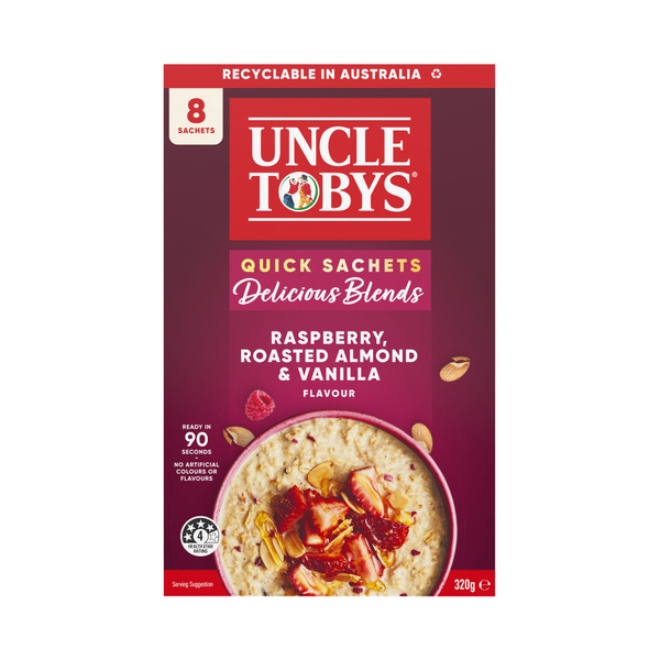Uncle Tobys Oats Delicious Blends Raspberry Roasted Almond & Vanilla