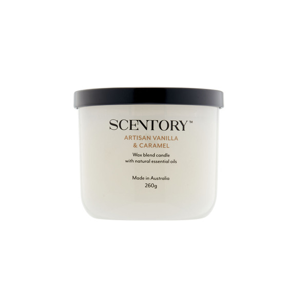 Scentory Soy Blend Vanilla Bean And Caramel Double Wicked Candle