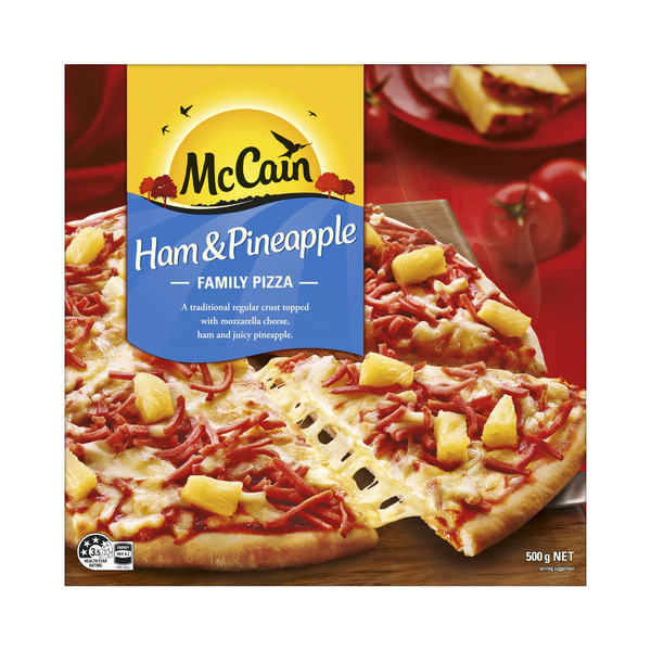 McCain Frozen Ham & Pineapple Family Pizza