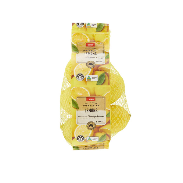 Coles Medium Lemons Prepacked | 5 pack