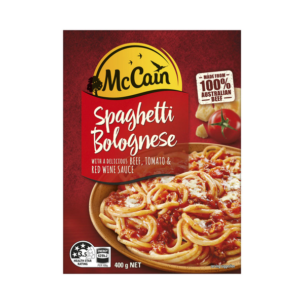 Buy McCain Red Box Tray Spaghetti Bolognese 400g | Coles