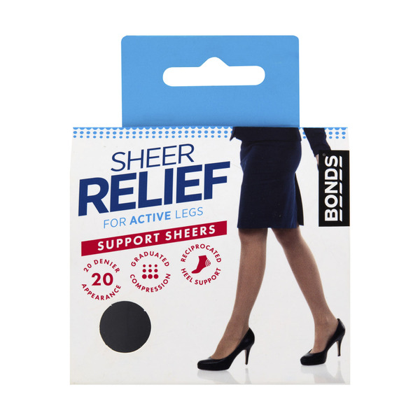 Sheer Relief 32800 Pantyhose Black Tall