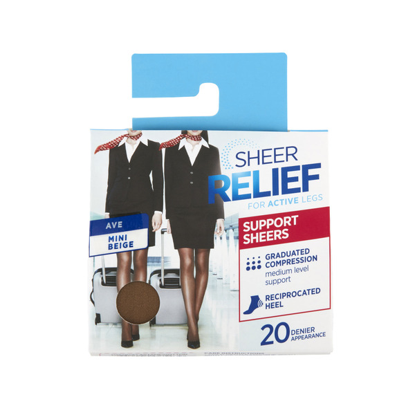 Sheer Relief 32800 Pantyhose Beige Average