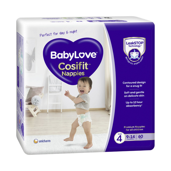 Babylove Cosifit Nappies Size 4 (9-14Kg)