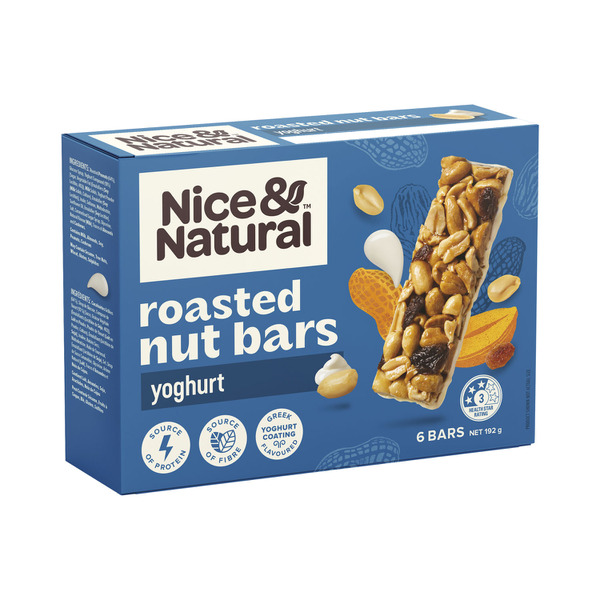 Nice & Natural Yoghurt Roasted Nut Bars 6 pack