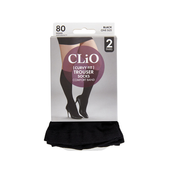 Clio Curvy Trouser Sock 80D Black One Size