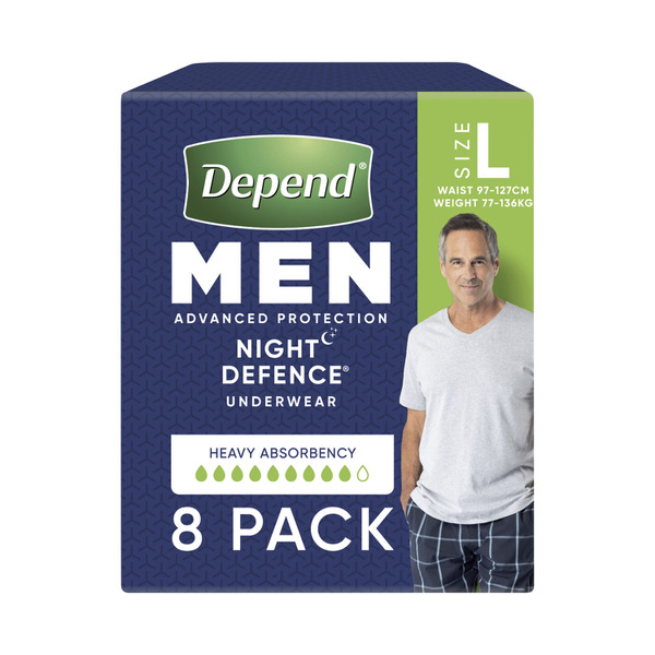 Buy Depend Real Fit Night Defence Incontinence Underwear Men Large 3 each