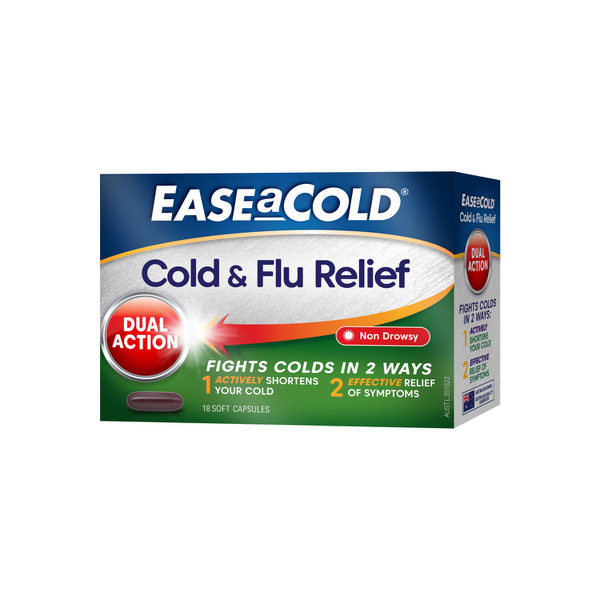 Ease A Cold And Flu Relief Day Capsules | 18 pack