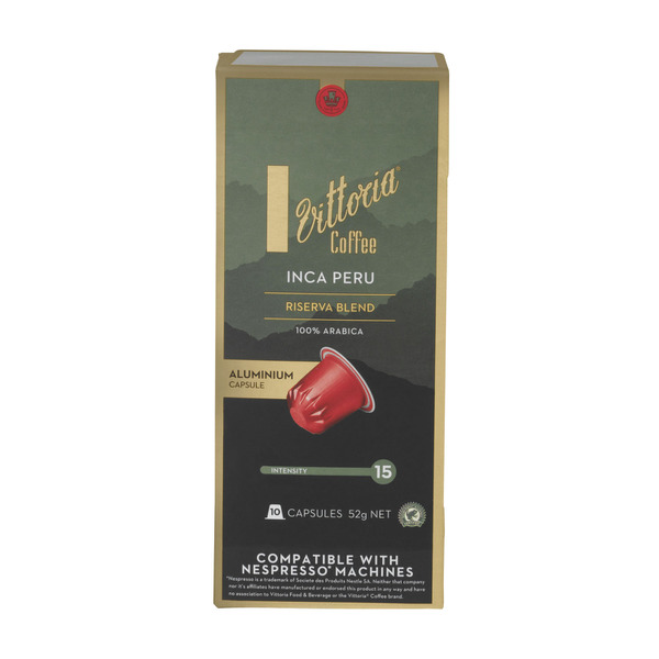 Vittoria Inca Peru Nespresso Compatible Coffee Capsules