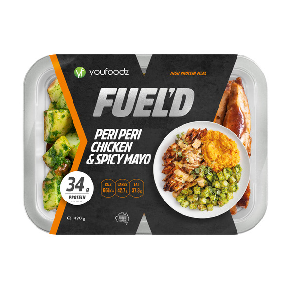 Calories in Youfoodz Fueld Peri Peri Chicken With Spicy Mayo