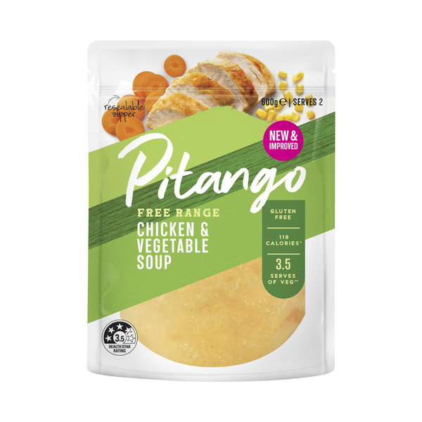 Buy Pitango Free Range Soup Chicken & Vegetable 600g Coles