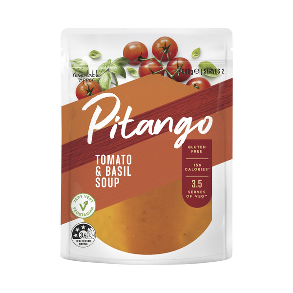 Buy Pitango Soup Tomato Basil 600g Coles