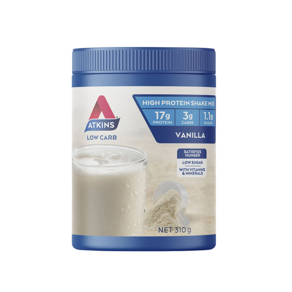 Atkins Low Carb Vanilla Flavoured Protein Shake Mix 310g