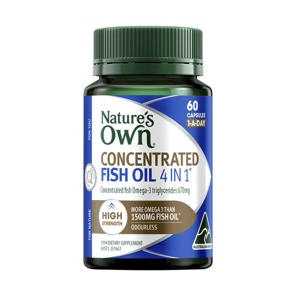 Nature's Own 4 In 1 Concentrated Fish Oil Capsules