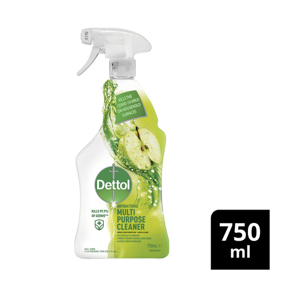 Dettol Disinfectant Apple Multipurpose Surface Cleaning Spray 750mL