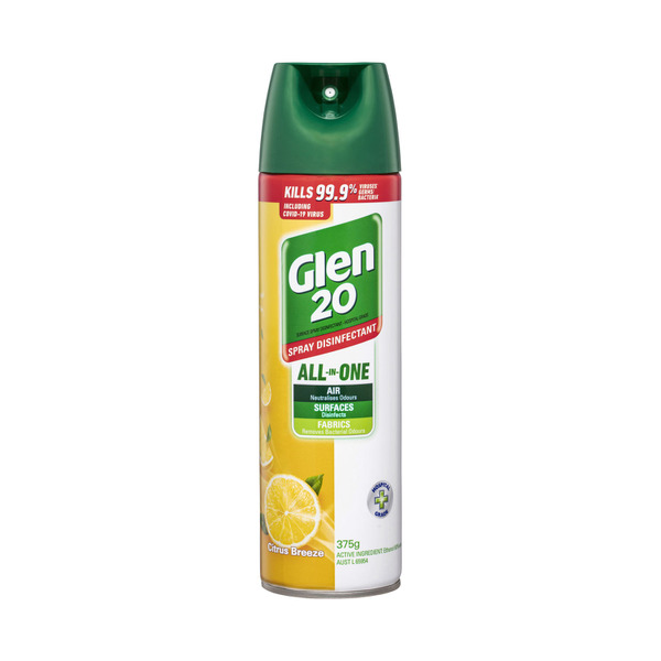 Buy Glen 20 Citrus Breeze Disinfectant Spray 375g Coles