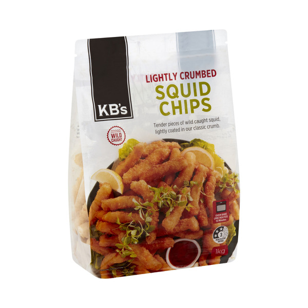 Kb's Tender Squid Chips Lightly Crumbed