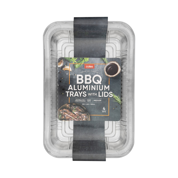 BBQ Aluminium Trays With Lids